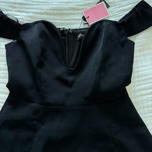 PLT Premium Black Wired Bardot Shift Dress — Brand New! ✨ - Picture 11 of 11
